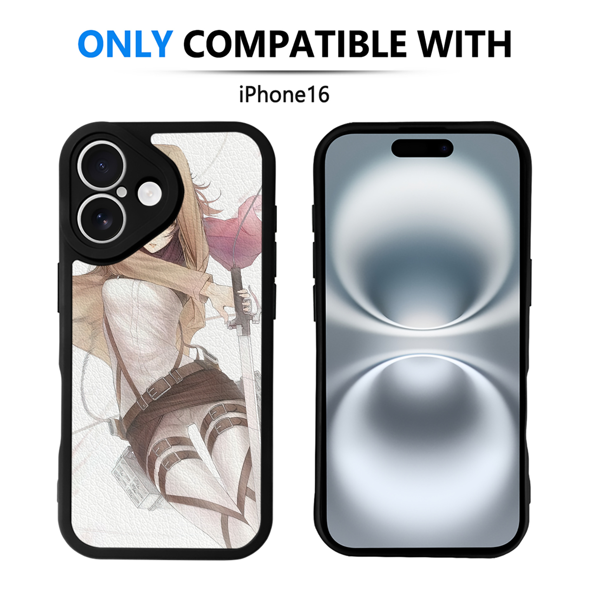 （画像用） 進撃の巨人 Attack on Titan 【iPhone 16シリーズ対応】シリコンスマホケース（レザー調） 材質：シリコン